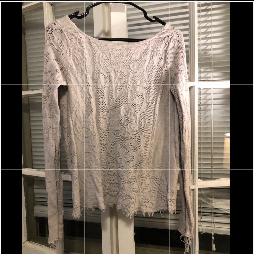 🔥Free People🔥Distressed Open Back Sweater